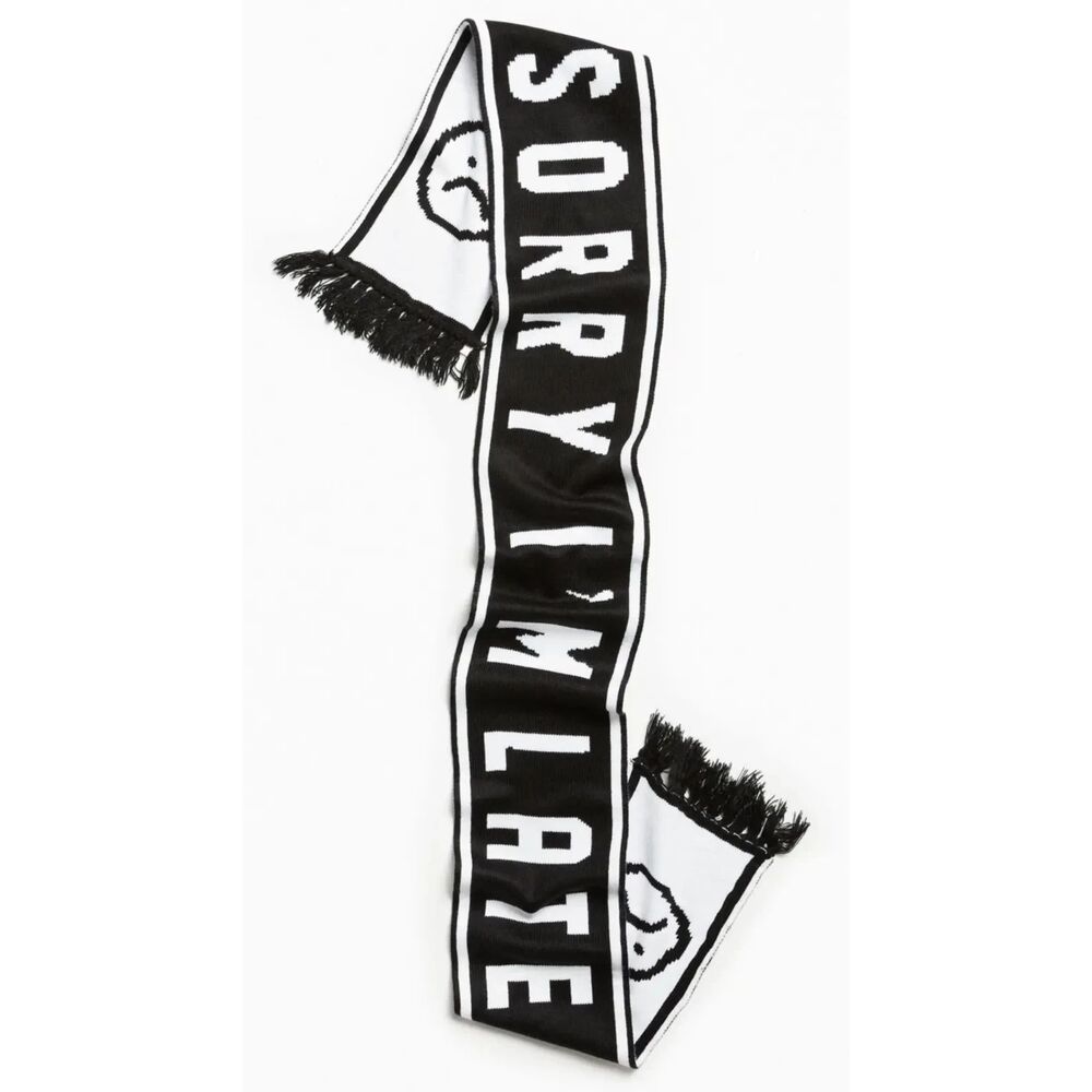 Lazy Oaf "SORRY I'M LATE" Happy Sad Scarf